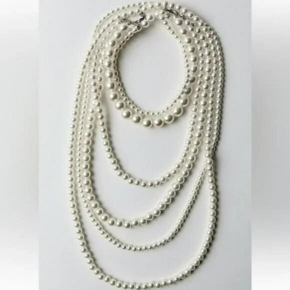 ZARA PACK OF NECKLACES WITH PEARL - Picture 2 of 4